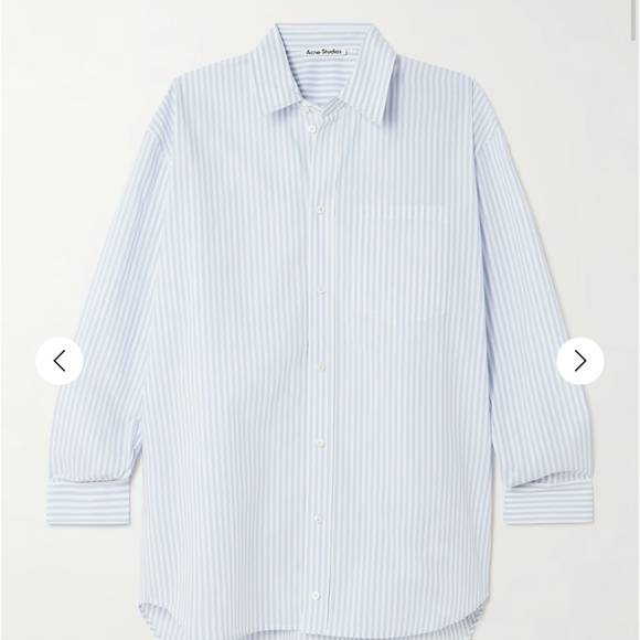 ACNE STUDIOS Printed striped cotton-poplin shirt size 38 / US 2-4 - Picture 6 of 7